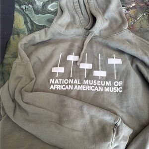 Army Green cropped Hoodie